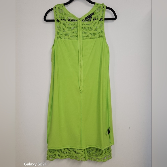 Boston Proper Sleeveless Crochet Dress - Vibrant Green size M. #E04 - Picture 5 of 16